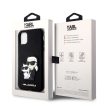 Karl Lagerfeld PU Saffiano Karl and Choupette Apple iPhone 13 Pro (6.1) hátlapvédő tok fekete (KLHCP13LSANKCPK)