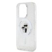 Karl Lagerfeld IML Glitter MagSafe Apple iPhone 15 Pro Max (6.7) hátlapvédő tok átlátszó (KLHMP15XHGKCNOT)