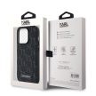 Karl Lagerfeld PU Leather Monogram Magsafe Apple iPhone 15 (6.1) hátlapvédő tok fekete (KLHMP15SPKHPORPK)
