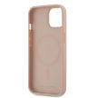 Karl Lagerfeld PU Leather Monogram Magsafe Apple iPhone 15 Pro Max (6.7) hátlapvédő tok pink (KLHMP15LPKHPORPP)