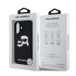 Karl Lagerfeld Liquid Silicone K&CH Heads Apple iPhone 15 (6.1) MagSafe hátlapvédő tok fekete (KLHMP15SSKCHPPLK)