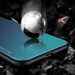 Rainbow szilikon tok üveg hátlappal - Samsung A405 Galaxy A40 (2019) barna - fekete