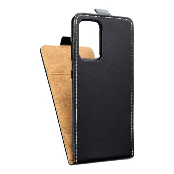  Slim Flexi Fresh flip tok -  Samsung A037F Galaxy A03s (2021) lefelé nyíló mágneses könyv tok szilikon belsővel fekete
