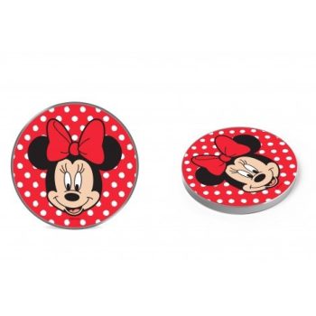   Disney vezeték nélküli töltő - Minnie 001 micro USB adatkábel 1m 9V/1.1A 5V/1A piros (DCHWMIN002) 10W