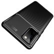 Samsung A325 Galaxy A32 4G Carbon Fiber ütésálló szilikon tok fekete