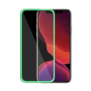   Fluoreszkáló Apple iPhone 11 Pro (5.8) 2019 előlapi üvegfólia zöld
