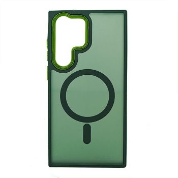   Magsafe Apple iPhone 15 Pro Max (6.7) TPU/PC tok (vezetéknélküli töltéshez) zöld