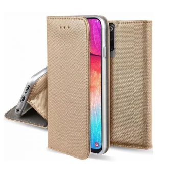   Smart magnet Oppo A58 4G oldalra nyíló mágneses könyv tok szilikon belsővel arany