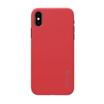   Editor Color fit Apple iPhone XS Max (6.5) piros szilikon tok csomagolásban